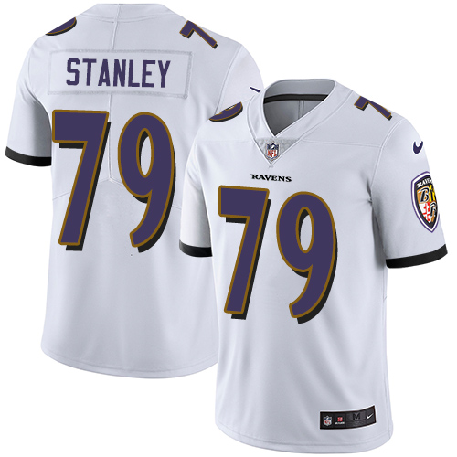 2019 Men Baltimore Ravens 79 Stanley white Nike Vapor Untouchable Limited NFL Jersey